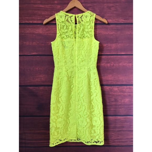 J. Crew Lace Sheath Dress Yellow Sleeveless NWT - Picture 10 of 13